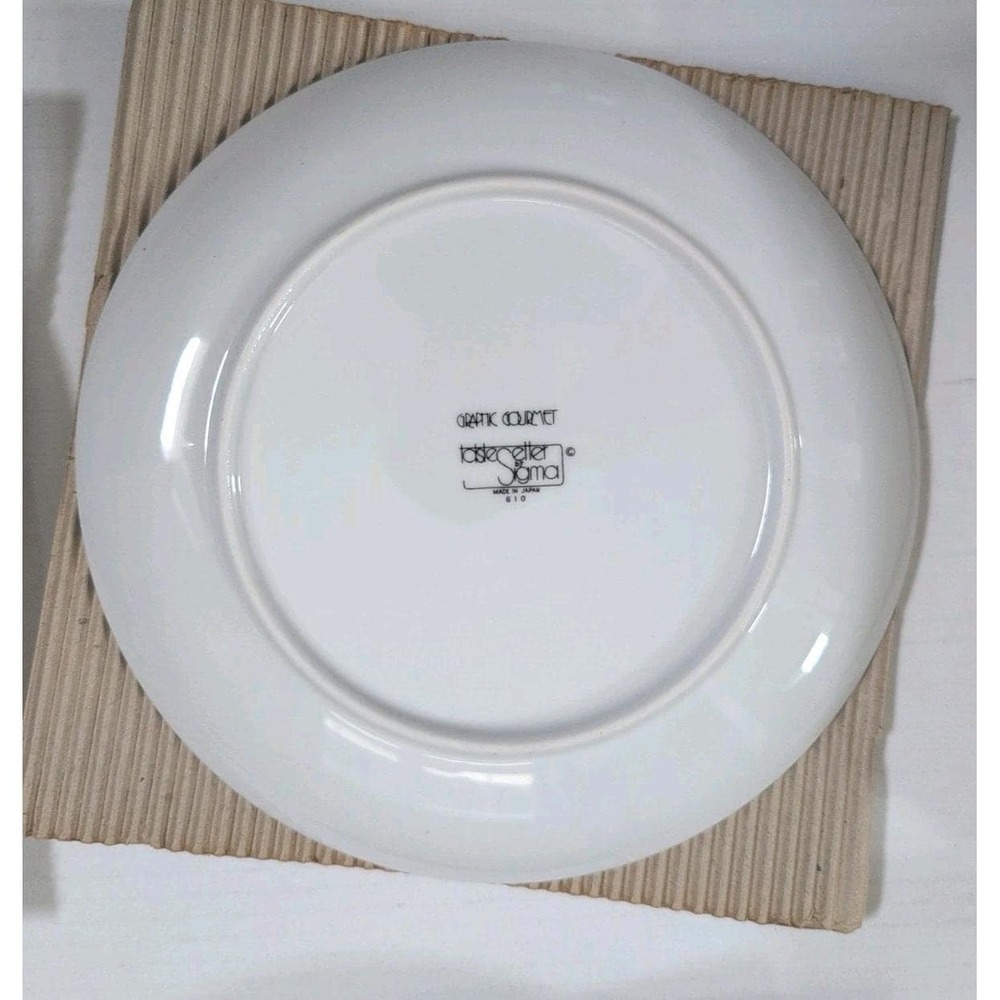 Vintage 1970's TasteSetter Sigma 4 Pizza Plates Gourmet Recipe Japan New In Box - Picture 4 of 4